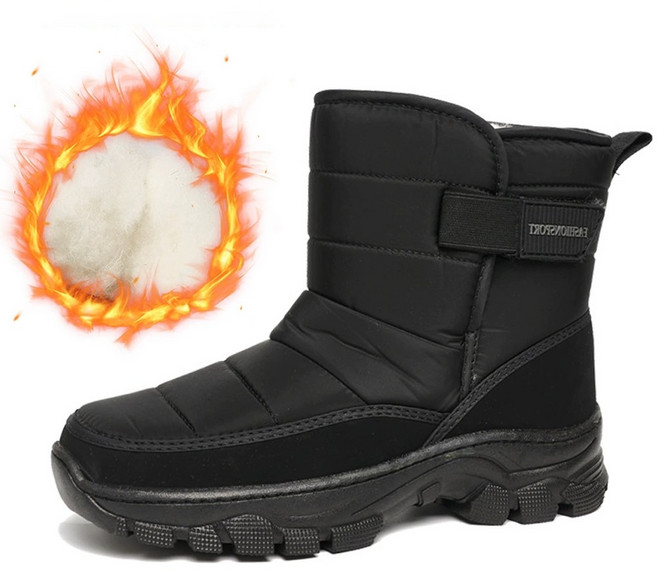 [브리즈] 남성용 발편한 겨울 초경량 보온 방한화 털부츠 방수 패딩 작업화