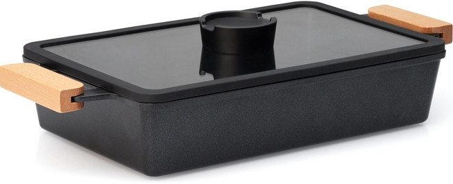 비전아트 올인원 IH 대형 사각 전골냄비 전골팬 32cm 논스틱 코팅_냄비받침 증정, 320x200x65mm, 1개