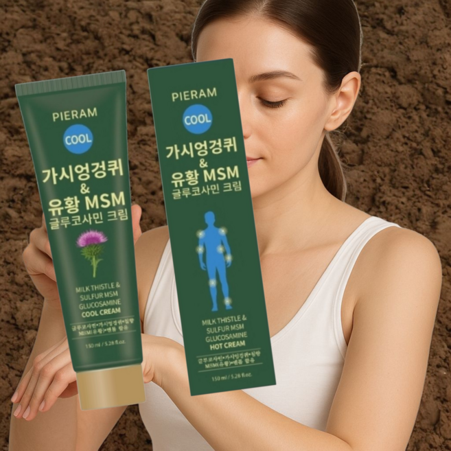 2+1 (총3박스) 가시엉겅퀴 글루코사민 크림 (침향 가시엉겅퀴 MSM유황 글루코사민 멘톨 5가지 올인원 ) 150ml 대용량 + 사은품증정, 3개