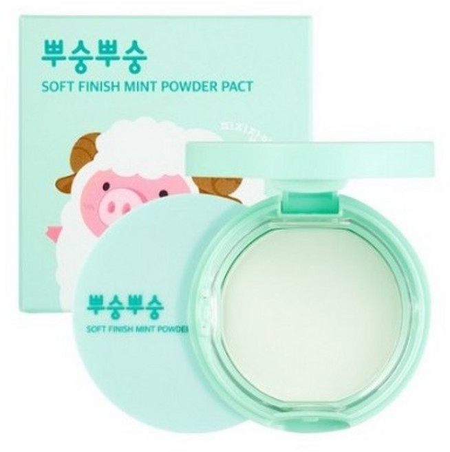 미팩토리 뿌숭뿌숭 파우더팩트 9g, 02. 민트, 1개