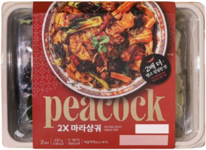 피코크 2X 마라샹궈 밀키트, 1개, 497g