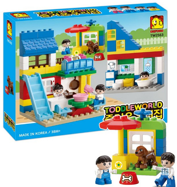 옥스포드 토들월드 즐거운 우리집 가족 TW2563 블럭 놀이 장난감, 상세설명참조, 1개