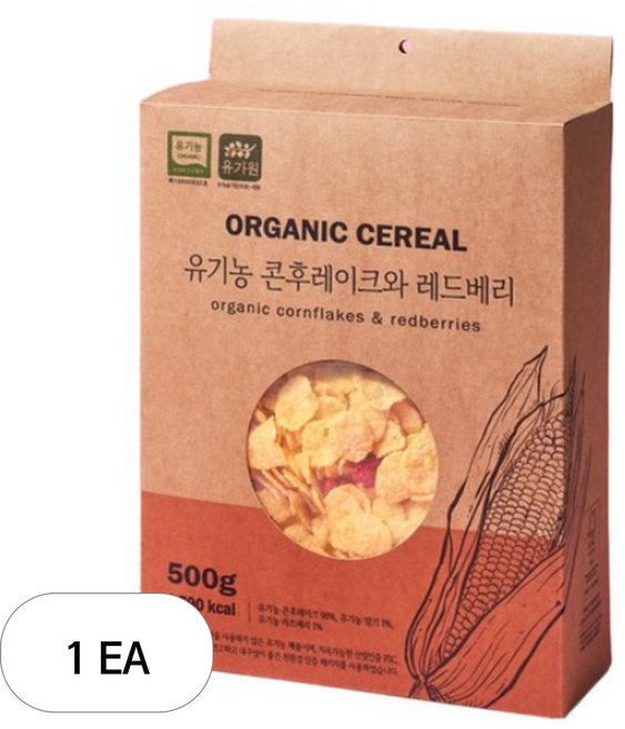 유가원 유기농 콘후레이크와 레드베리 시리얼, 500g, 1개