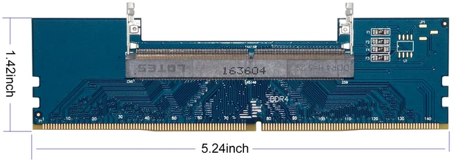 노트북 DDR4 SODIMM-데스크탑 메모리 RAM 커넥터 카드 어댑터 3200/2666/2400/2133MHZ, 01 DDR4 To Desktop