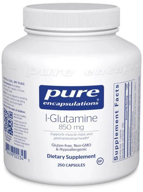 Pure Encapsulations L-Glutamine 퓨어 인캡슐레이션 L 글루타민 850mg 250캡슐, 기본, 250정, 1개 - 쿠팡
