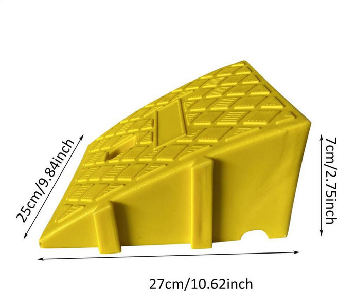경사로패드 문턱받침대 미끄럼방지 자동차용 차도 경계석 경사로 휴대용 문턱 모터홈 트럭 창고 애완동물 및 휠체어용 고하중, 2)Yellow, 1개