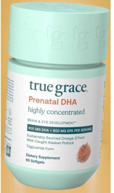 트루 그레이스 태교 DHA 60 소프트젤 1400mg의 EPA 임신 전 수유용 야생 잡종 지속 가능한 공급 미국내수용, 1개 - 쿠팡