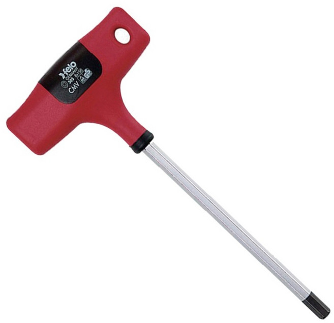 felo T型膠柄六角板手 5*150mm, 1支