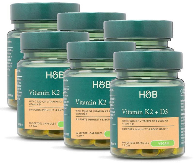 홀랜드앤바렛 비타민K2+D3 소프트젤 Holland & Barrett Vitamin K2 & Vitamin D3, 6개, 60정