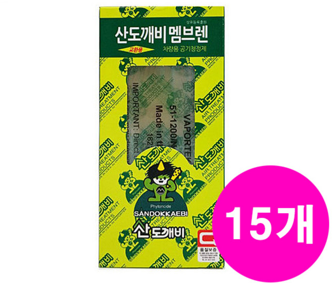 산도깨비 멤브렌 휘튼치드 기본향 리필교환용, 15개, 휘톤치드