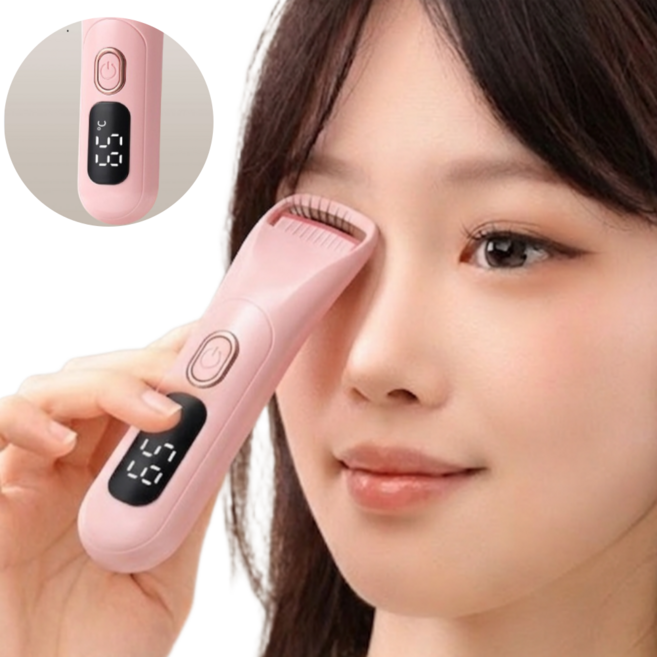 하루온스 온도조절 속눈썹 고데기 히팅뷰러 온열 무선 충전식, 1개, 핑크