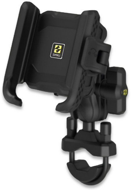 유알아이 SMNU N2 진동방지 오토바이 핸드폰 거치대 자전거 휴대폰거치대 자전거핸드폰거치대, 블랙+유볼트, 블랙+유볼트형
