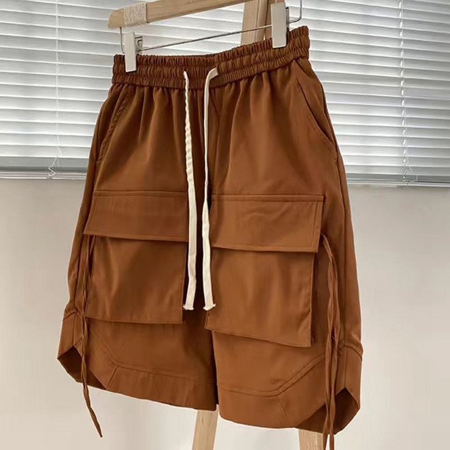 셀럽당 여름 카고 반바지 남자 캐주얼 와이드 5부 팬츠 Q03088