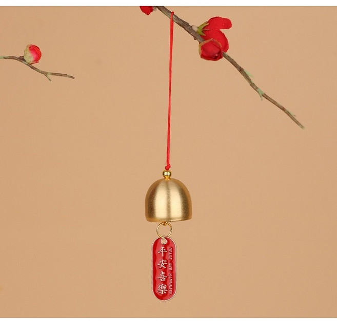 祈福鈴鐺 風鈴 掛飾鈴鐺 純銅黃銅門鈴, 平安喜樂