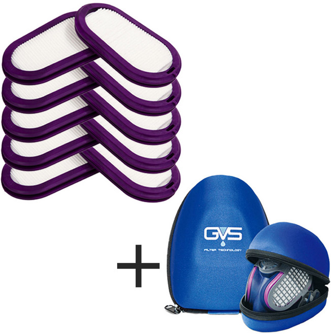 GVS 일립스 방진 마스크 교체용 특급 필터(SPR321/SPR450)+케이스 세트, 케이스+필터5개(SPR321특급), 1세트