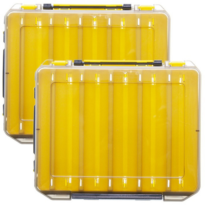 씨케이 10구 루어 에기 태클박스 2p, 옐로우