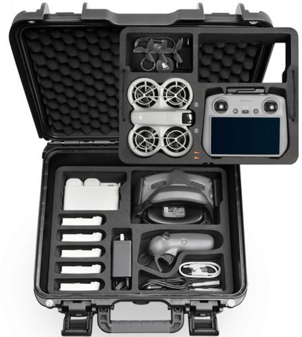 Lekufee DJI Neo 1 드론용 방수 하드 운반 케이스 DJI RC 2 DJI RC N3N DJI Goggles 3, 1개