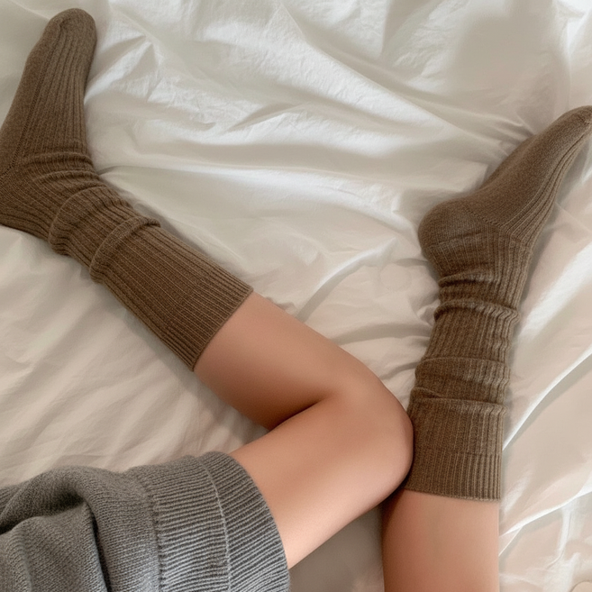 고급 캐시미어 니삭스 울양말 니트롱골지양말 레그워머