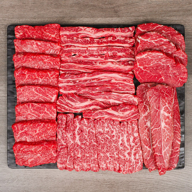 마블리즈 육즙가득 배터지는 소 한마리 꽃갈비 구이용 갈비살세트 + 소금 참소스 증정, 600g, 1개