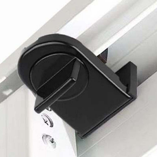 리빙쉘 다이얼 창문 안전 잠금장치, 4개, 블랙