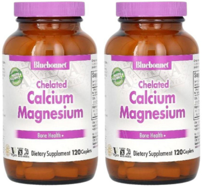 블루보넷 마그네슘 칼슘 킬레이트 120정 2개 Calcium Magnesium, 240정
