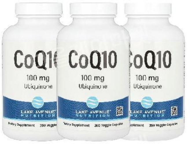 3개 레이크애비뉴뉴트리션 CoQ10 코엔자임큐텐 코큐10 유비퀴논 100mg 360정