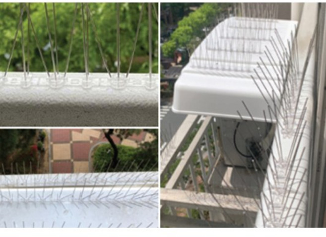 4세대 스파이크 에어컨 실외기 비둘기퇴치 3미터(50cm*6개), 케이블타이(1박스당 25개), 1박스(3m분)