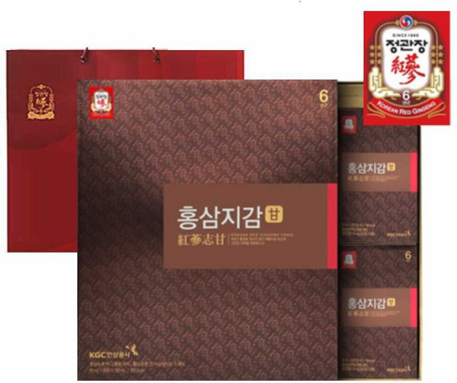 정관장 6년근 홍삼진액 홍삼지감 골드 + 선물용 쇼핑백, 30포, 1개