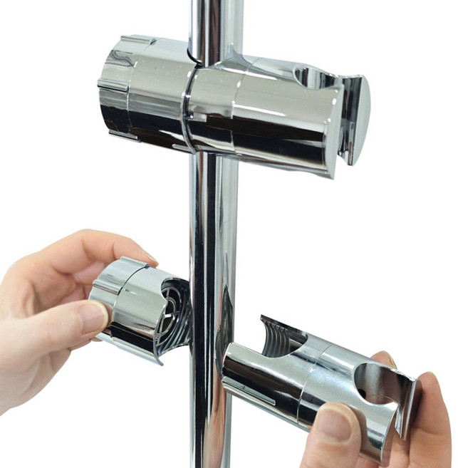 바스텔러 국산 초간단 샤워기거치대 샤워 행거 욕실 슬라이드바 걸이 교체