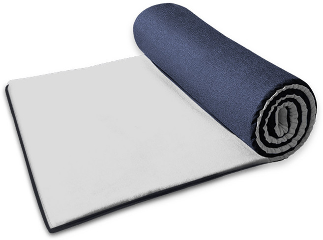 허리가 편안한 병원 보호자 매트리스 접이식 휴대용 매트, 3cm, 네이비그레이