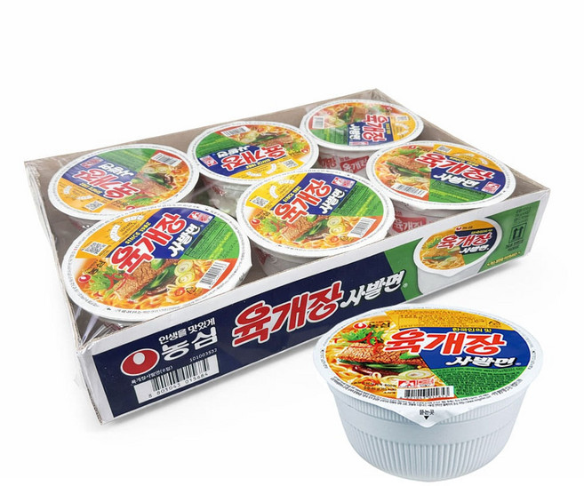 농심 육개장 사발면 86g 6개입 컵라면 간편식 즉석라면 간식 비상식량 사무실 탕비실 간식, 1개
