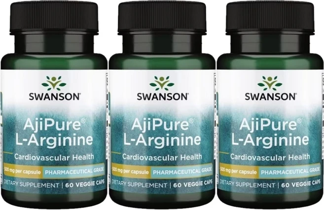 스완슨 AjiPure 엘 아르기닌 500mg, 6팩, 60정 - 쿠팡