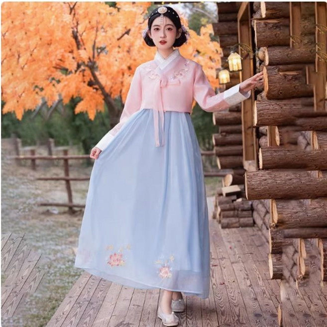 여성 한복 세트 데일리 코디 무대 공연 한복 패션 공주풍 전통의상 YHY