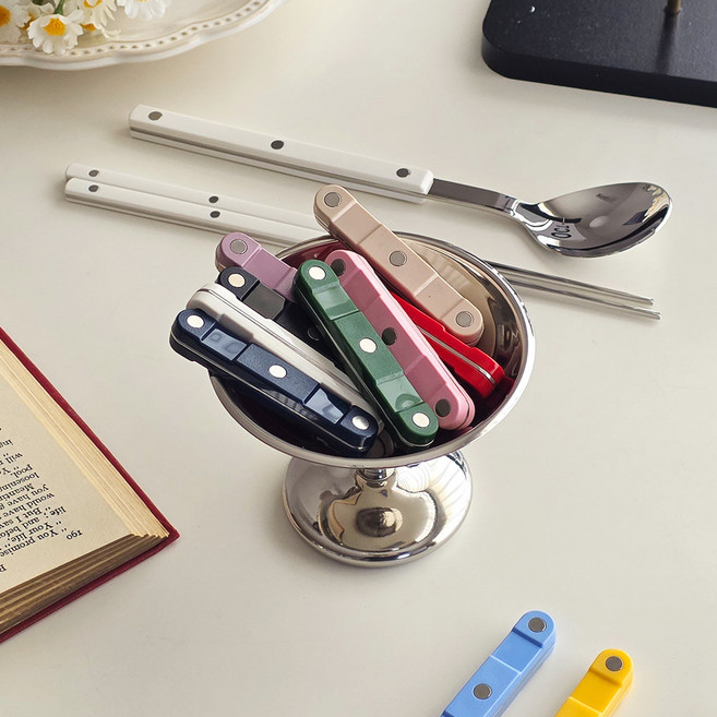 yesliving 국내 생산 보겐 샤또 컬러풀 수저 받침 젓가락 받침대 /10color, 루비레드, 1개