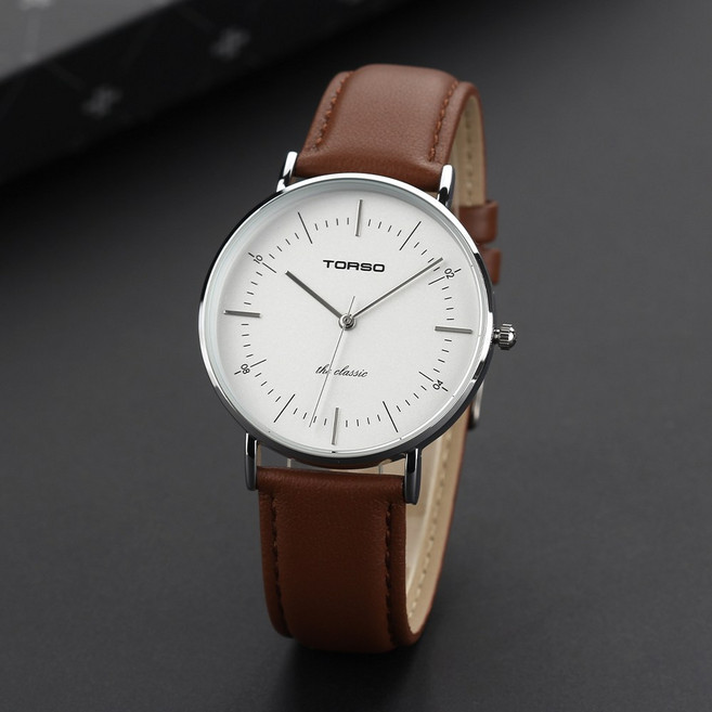 TORSO 토르소 T41L 더클래식 쿼츠 커플 워치 남여 가죽 손목 시계