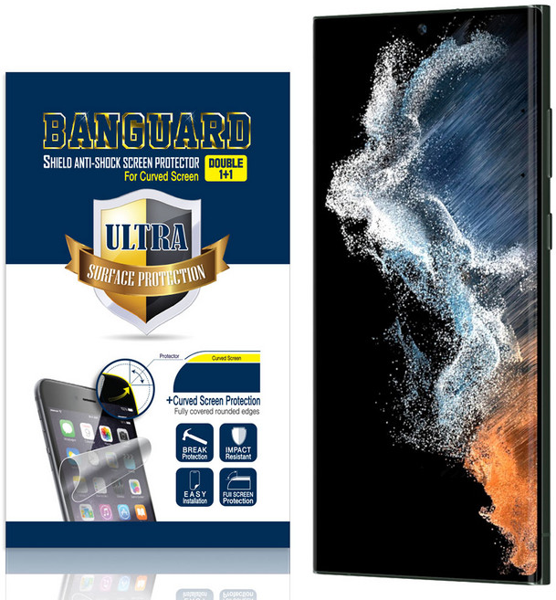 닥터가드 국내생산 뱅가드 휴대폰 액정 보호 필름, 갤럭시S22울트라, 1세트