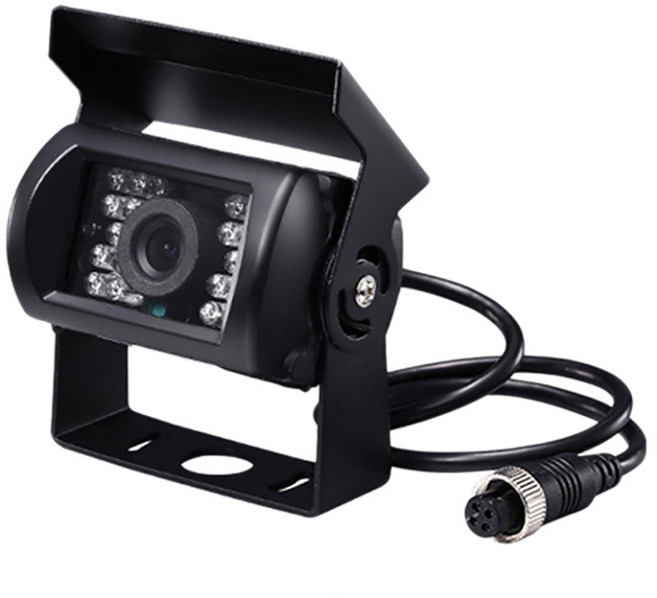 항공 헤드카 후면 뷰 모니터 업그레이드 업그레이드 700TVL CCD 18 IR LED 카메라 반전 트럭 캐러밴 버스 용 12/24V, 검은색