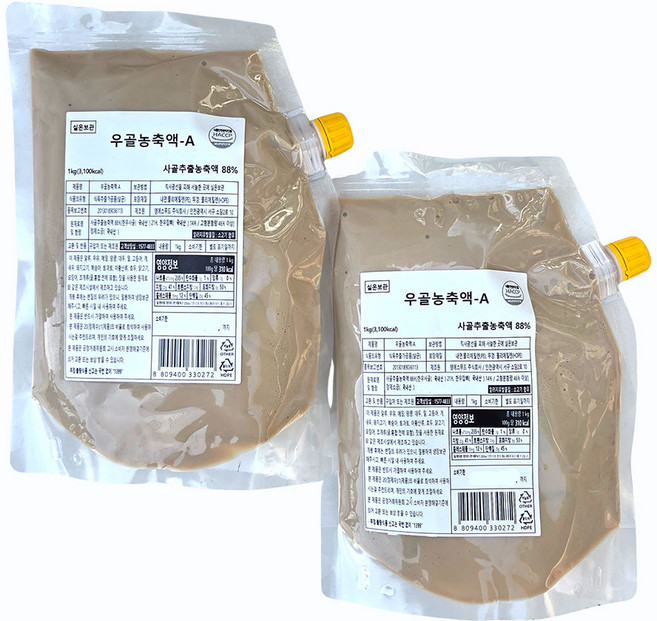 새마원 한우 사골농축액-A 1kg 우골 엑기스 육수 진액, 2개