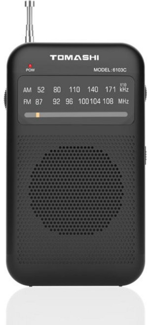 토마시 휴대용 포켓 라디오 FM/AM 배터리 작동 트랜지스터 헤드폰 잭 포함 선명한 수신 가정용 야외용 일상용 작은, 토마시 휴대용 포켓 라디오 FM/AM 배터리 작동 트랜