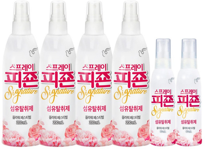 피죤 리치퍼퓸 섬유탈취제 - 플라워페스티벌 +80ml x 2, 4개, 200ml