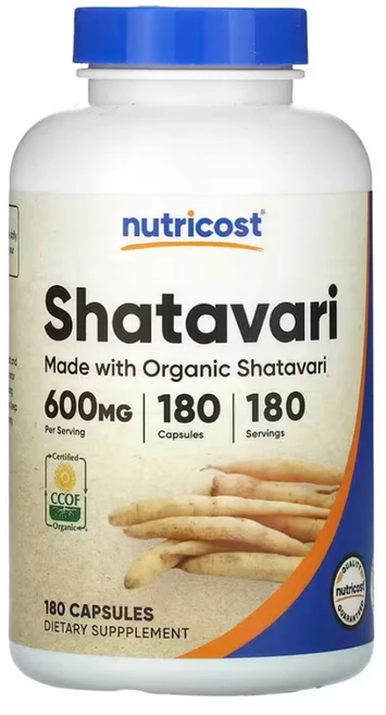 Nutricost 샤타바리 추출 600mg Shatavari, 1개, 180정 - 쿠팡