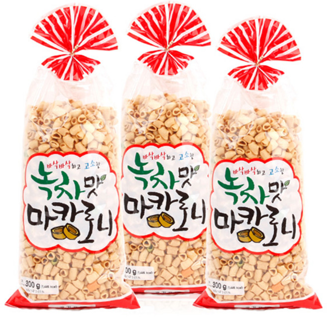 예찬 옛날과자 녹차맛 마카로니과자, 3개, 300g