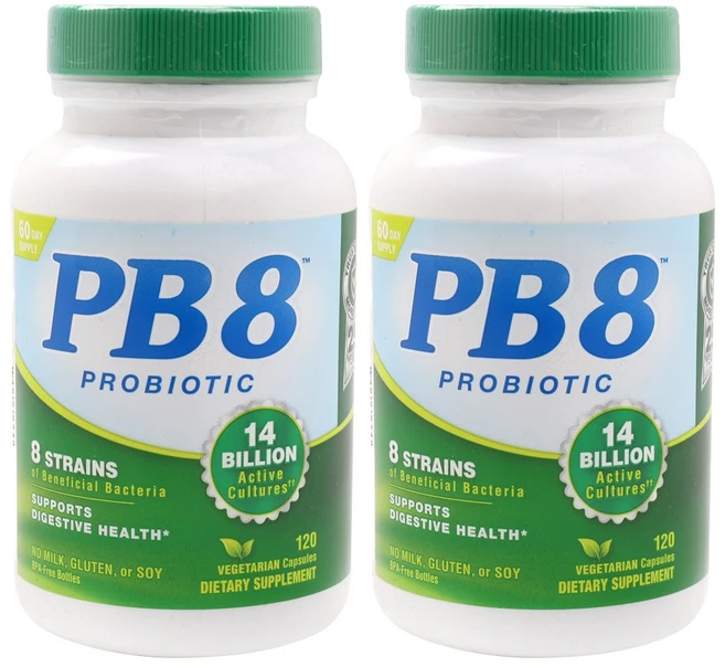 뉴트리션나우 PB8 프로바이오틱 140억 베지테리안 캡슐, 2개, 120정 - 쿠팡