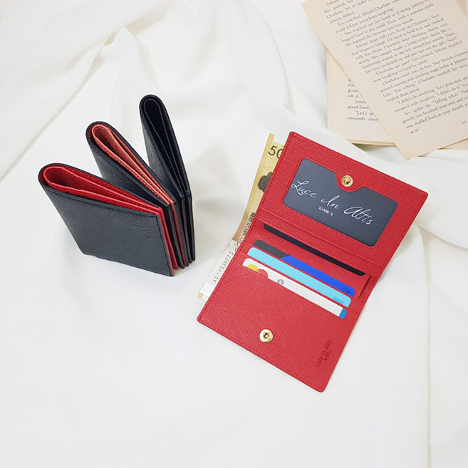 루체인알티스 무료각인 물결무늬 소가죽 남자반지갑 중지갑 남학생 10대 20대 얇은남자지갑 슬림반지갑