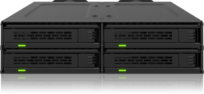 ICY DOCK MB324V4P-B 4베이 15mm U.2/U.3 SSD 모바일 랙, 1개