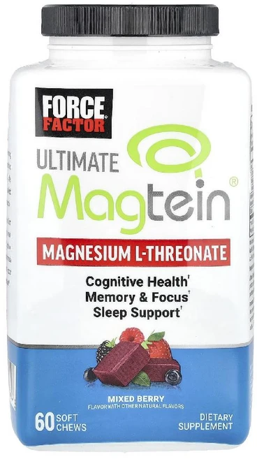 포스팩터 마그네슘 L트레오네이트 믹스 베리맛 Ultimate Magtein 소프트츄 60개, 1개 - 쿠팡