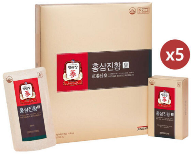 아트박스/정관장 [정관장 공식] 홍삼진황 50ml x 30포 5박스 (150일분), 1.5L, 5개