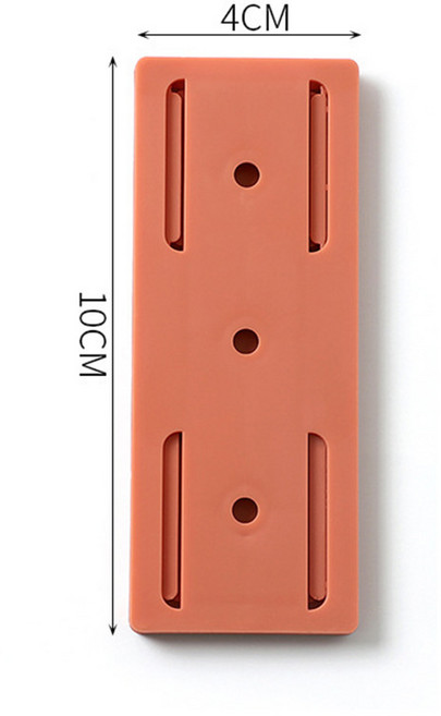 컴퓨터 PC 티비 주변 멀티탭 부착 고정 홀더 정리 용품, 멀티탭고정홀더 오렌지, 1개