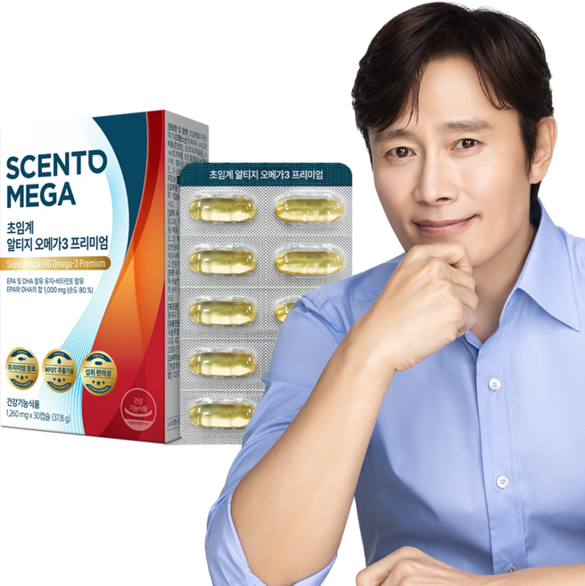 센토메가 초임계 알티지 오메가3 프리미엄 고순도 EPA DHA 혈행 눈건강 흡수율 좋은 오메가3, 1박스, 30정