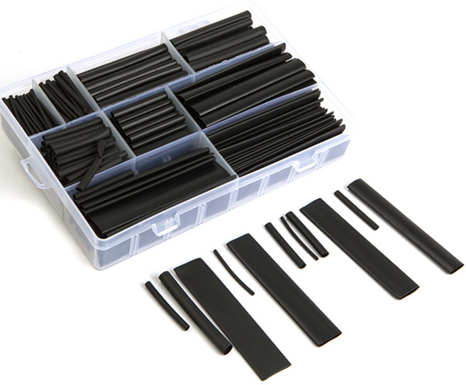 지오비즈 전선보호 방수 수축 튜브 블랙 385p 세트, 1세트